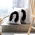 thumbnail image 6 of LALILO Throw Pillow Covers Black Woman With Curly Luxurious Hair And Red Cushion Cover 18" x 18", 2 Pack, 6 of 6