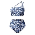 thumbnail image 4 of JAJAHO Bikini Set For Women 2 Piece Swimsuits Floral Printed One Shoulder Bathing Suit With High Waisted Bottoms Stylish Beachwear, 4 of 4