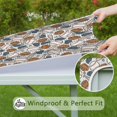 thumbnail image 6 of Striped Baseball Items Pattern Square Fitted Tablecloth with Elastic Edge,Square Table Cover,Washable Elastic Table Cover for Home Kitchen Party Decor 34"x34", 6 of 6