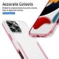 thumbnail image 5 of Allytechgroup Rugged Case for Apple iPhone 16 Pro, Hybrid TPU PC Back Cover Drop Proof Anti-Scratch Bumper Camera Lens Protective Phone Case Cover for Apple iPhone 16 Pro, White+Pink, 5 of 6