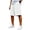 White, variant on longantii Men's Casual Athletic Shorts Loose Knee Length Drawstring Sweat Shorts Solid Color Gym Loungewear with Pockets Beige XL