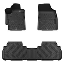 Telyswee Floor Mats Compatible for Toyota Highlander 2008-2013 TPE All-Weather Front 1st & 2nd Row Car Floor Liners Accessories