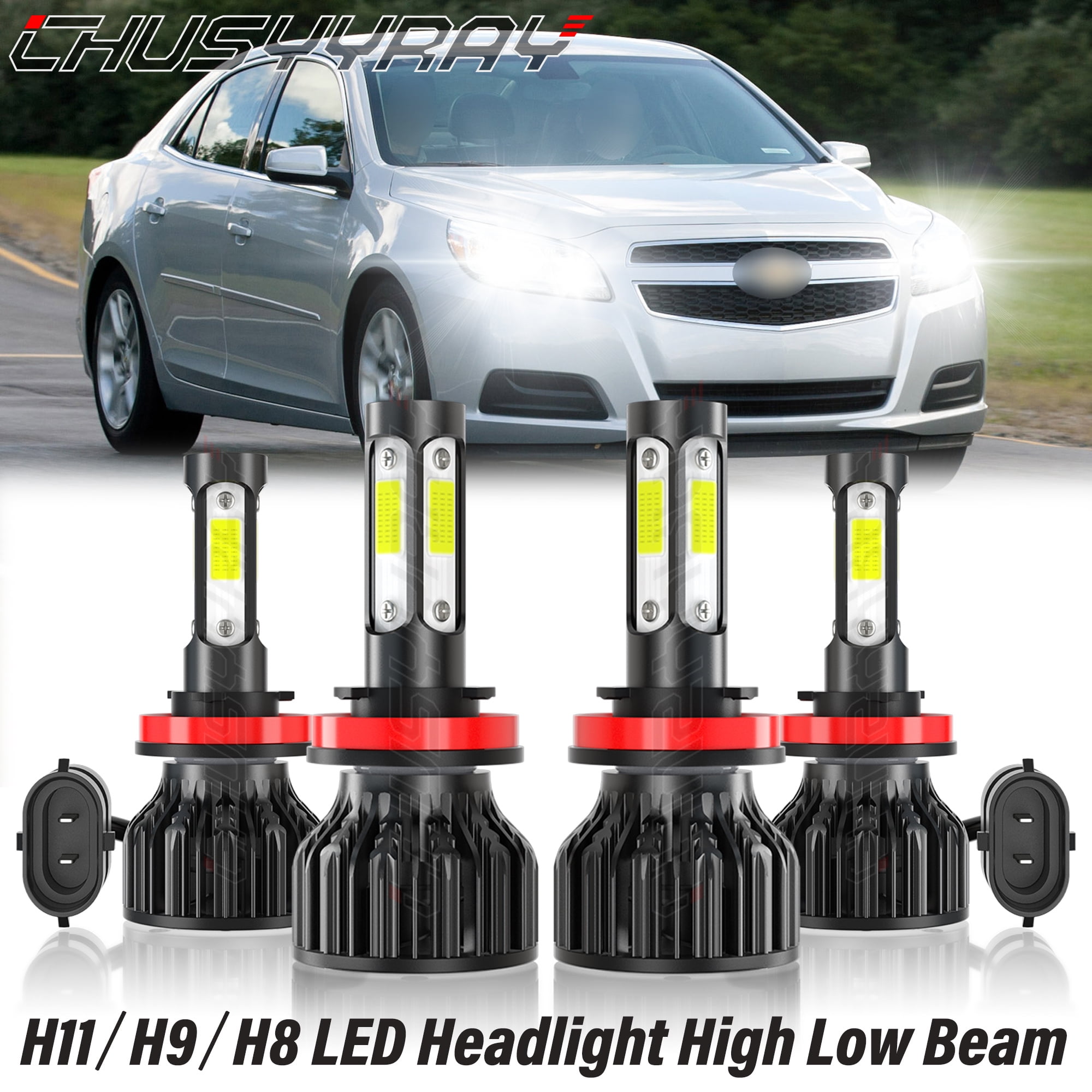 For Chevy Impala 2006-2013 - 2x H11 6000K White LED Headlight Bulbs Low Beam Kit | Australia