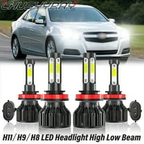 For Chevy Malibu 2006-2012 4-Sided LED Headlight High Low Beam Bulbs Kit 6000K White 4 Pack