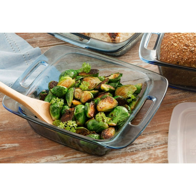 Pyrex Easy Grab 8-Piece Glass Baking Dish Set with Lids, Glass