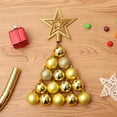 thumbnail image 3 of TKYGU 144 PCS/6 Set Christmas Ball Shatterproof Ornaments Small Christmas Decorations Tree Balls for Holiday Wedding Party Decoration Tree Ornaments 1.18 Inch Gold, 3 of 3