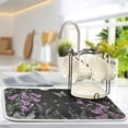 thumbnail image 5 of Yayeee Dish Drying Mat for Kitchen Counter 16"x18" Microfiber Absorbent Pad, Gothic Floral Print, 5 of 7