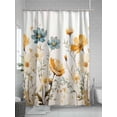 thumbnail image 5 of Watercolor Flowers Shower Curtain, Floral Waterproof Shower Curtain Set with 12 Hooks Lightweight Washable Fabric Shower Curtains for Bathroom 48x72 Inches, 5 of 6