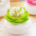 thumbnail image 3 of Lotus Cotton Swab Holder Cotton Swabs Bud Small QTips Box Toothpicks Container Flower Bathroom Decor, 3 of 6