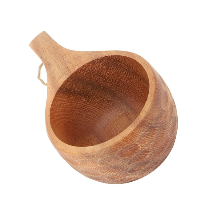 Tasse de Camping en Bois Isolation Thermique Tasse à Café avec Poignée pour Randonnée Camping en Plein Air