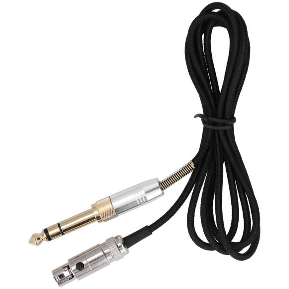 Headphone Auxiliary Cable, Braided Wire Audio Cord For AKG Q710 Audio Cable For K240 Black For Cameras