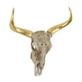 thumbnail image 6 of DecMode Brown Polystone Carved Skull Cow Wall Decor, 6 of 7