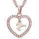 thumbnail image 2 of Qarigey Collar con colgante de corazón de cristal de oro rosa de 26 letras, cadena para clavícula, regalo para pareja Ropa, zapatos y accesorios Miscelánea Y, 2 of 4