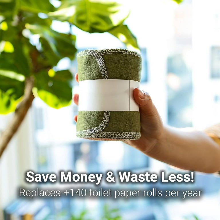 ZeroWastely Reusable Paper Towels - Value Pack of 24 Paperless Towels! 100%  Cotton, Super Soft, Absorbent, Washable and Made to Last Cut Back Waste