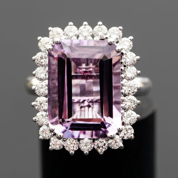 Vintage Amethyst ring for women, Statement violet Amethyst Purple ring for her,