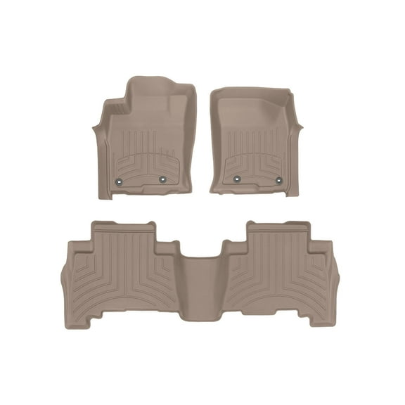 WeatherTech FloorLiner HP Custom Fit Floor Mats compatible with GX, 4Runner - 1st & 2nd Row, Tan