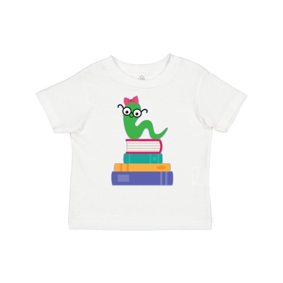 Inktastic Bookworm Girls Reading Girls Toddler T-Shirt