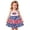1Multicolour, variant on lnmuld Toddler Girls Independence Day Tiered Dress Red White Blue Gingham Flag Heart Embroidery Sleeveless Party Outfit Size:12-18 Months