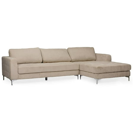 UPC 847321044234 product image for Baxton Studio Agnew Right Facing Sectional in Light Beige | upcitemdb.com