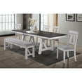 thumbnail image 6 of New Classic Furniture Maisie 6-Piece Solid Wood Dining Table Set in Brown, 6 of 8