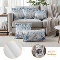 thumbnail image 6 of Blue Eucalyptus Coastal Outdoor Waterproof Pillow Covers, Beach Starfish Shell Nautical Ombre Decorative Square Throw Pillowcase Sofa Cushion Sham for Patio/Couch/Chair, 16"x16" 2 Pack, 6 of 8