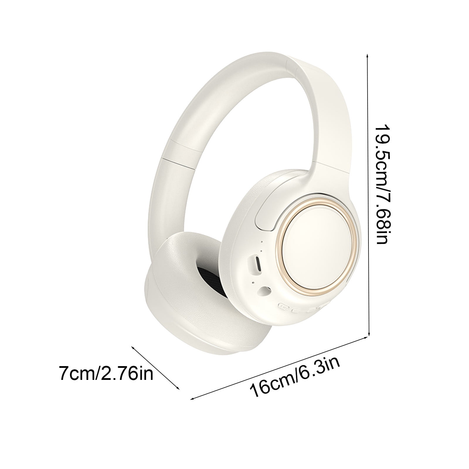 Over Ear Headphones Wireless 80H Playtime, Bluetooth Headphones Over Ear with 3 EQ Modes, Built-in ENC Mic,Deep Bass, HiFi Stereo Foldable 5.4 Bluetooth Headset for Phone PC Travel Gym Workout Office