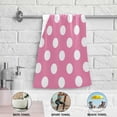 thumbnail image 6 of Dreamtimes Pink Polka Dot Hand Towel Set of 2, Highly Absorbent Soft Face Hand Towels for Bathroom, Kitchen, Hotel, Gym and Spa, 14 x 28 Inch, 14 x 28 Inch, 6 of 7
