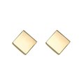 thumbnail image 2 of JewelStop 14K Yellow Gold 4.9mm Polished Square Post Earrings with Push Back Clasp, 2 of 5