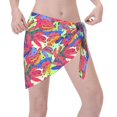 thumbnail image 2 of Zufioo Colorful Bananas Print Women's Beach Short Wrap Skirt, Short Quick-drying Wrap Skirt, Swimsuit Cover-up Sun Protection Cape, Suitable for Beach, Pool-One Size, 2 of 7