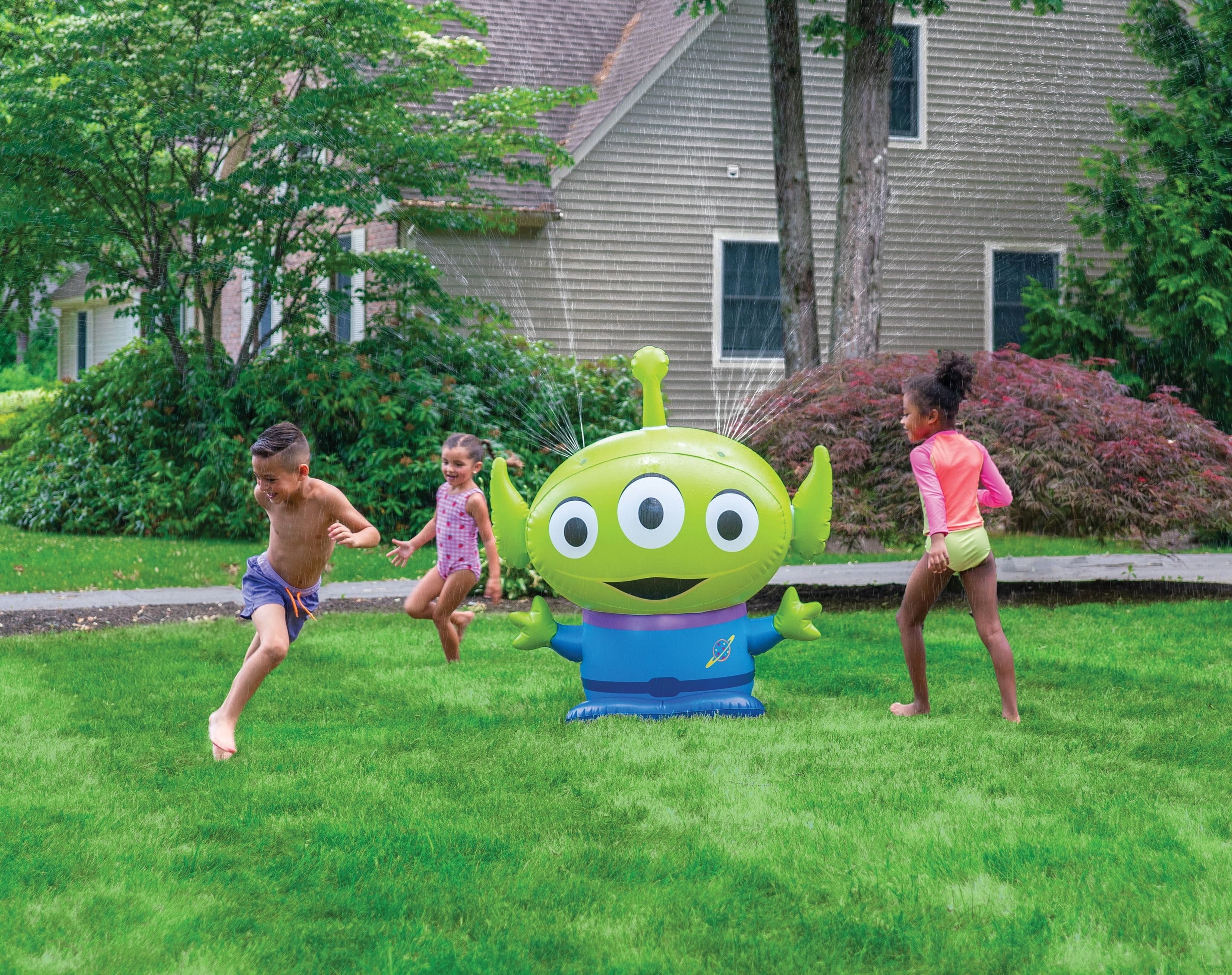 Toy Story Alien 4-Foot Inflatable Sprinkler for Kids Ages 3 & Up
