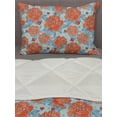 thumbnail image 3 of Meadow Comforter & Sham Bedding Set, Ladybugs Flying over Peony Blossoms Beetles Botanical Rural Fragrance, 3 pcs Duvet Set Microfiber Filling Quilt, 5 Sizes, Scarlet Pale Azure Blue, by Ambesonne, 3 of 4