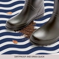 thumbnail image 2 of Navy Blue Moire Door Mat Indoor Outdoor, Water Ripple Stripe Farmhouse Non Slip Welcome Mat with Rubber Backing, Absorbent Fabric Front Door Mats Entryway Rug for Home Patio Entrance 18"x30", 2 of 8