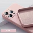 thumbnail image 1 of New Luxury Original Liquid Silicone Phone Case For iphone 16 15 14 13 12 11 Pro Max Plus Lens Protection Shockproof Back Cover Pink For iPhone 11 ProMax, 1 of 6