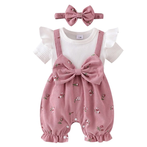 Akiihool Long Sleeve Onesies Girl Baby baby-girls Cotton Long-sleeve Bodysuits (Pink ,12-18 Months)