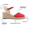 thumbnail image 3 of Journee Womens Ashlyn Wedge Heel Espadrille Sandals, Widths Available, 3 of 9