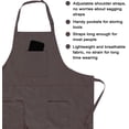 thumbnail image 6 of 1 Pcs Pottery Split-Leg Make Ceramic Apron, Long Split-Leg Artist Painting Apron with 3 Pockets for Men and Women, 6 of 8
