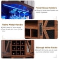 thumbnail image 6 of OKD Farmhouse Corner Bar Cabinet with Glass Holder, 72” Tall Wine Bar with LED Light & Adjustable Shelf for Living Room and Dining Room, Reclaimed Barnwood, 6 of 7