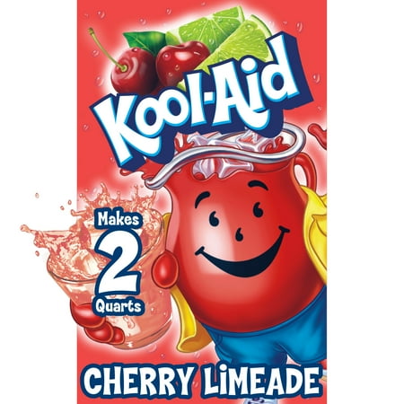 Kool-Aid Unsweetened Cherry Limeade Artificially Flavored Powdered Soft Drink Mix, 0.16 oz Packet