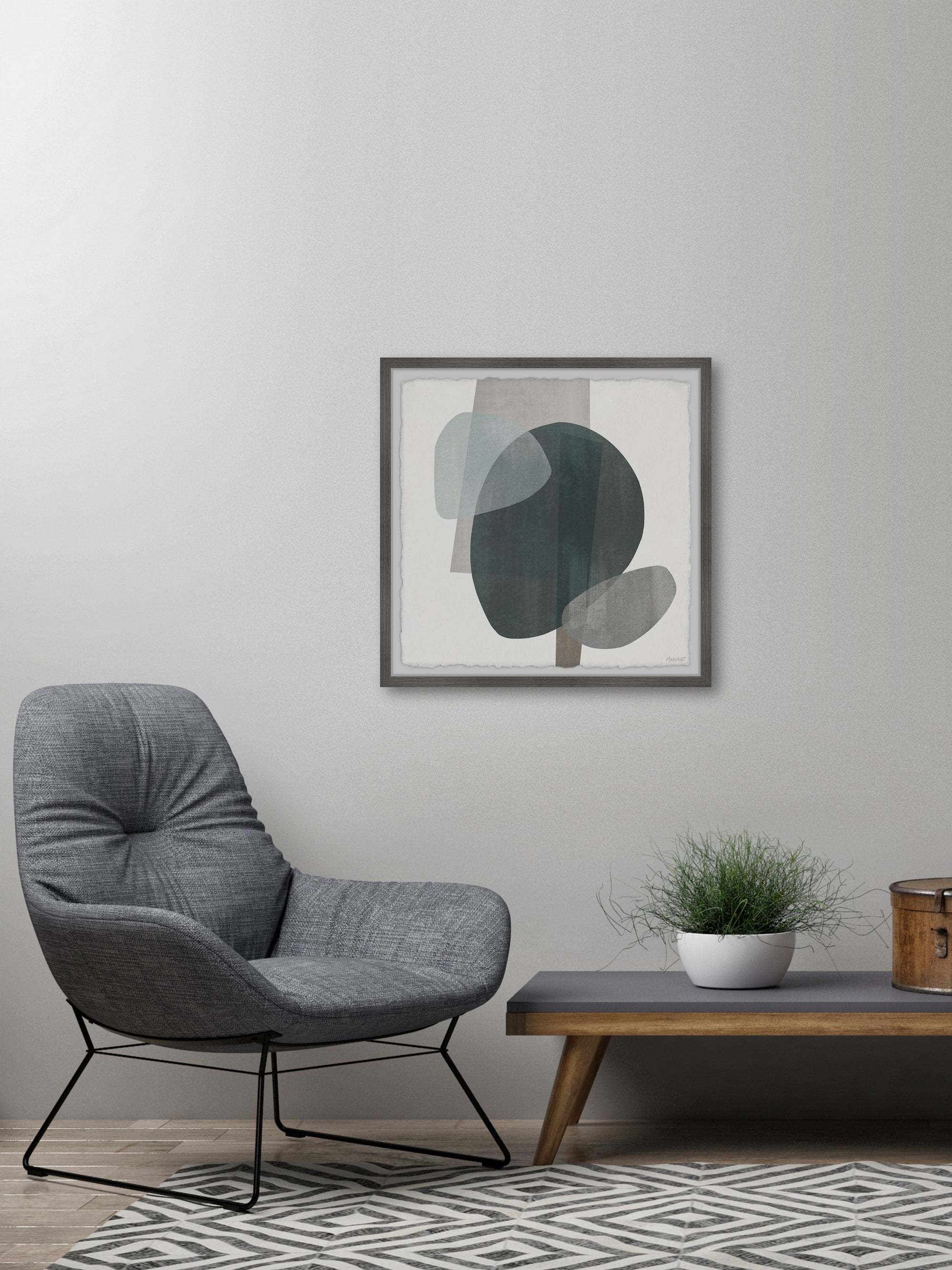 Marmont Hill Dark Mass Framed Wall Art