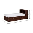 thumbnail image 3 of Lexicon Rowe Wood Twin Bookcase Bed with Twin Trundle in Dark Cherry, 3 of 4
