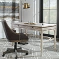 thumbnail image 5 of Uttermost Bridgely Mango Wood and MDF Wood Aged Writing Desk in White/Brass, 5 of 5