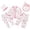Red, variant on Unisex Baby Clothes 5 Piece Layette Sets Cotton 0-3 Months Clothes Outfits for Baby Boys Girls Gift Set (Tops+Hat+Pants+Bib)(Mint Green,One Size)