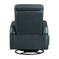 thumbnail image 5 of Lexicon Camden Faux leather Swivel Glider Reclining Chair in Navy Blue, 5 of 8