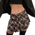thumbnail image 1 of Falda plisada falda estampada cuadros negra L, 1 of 8