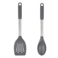 thumbnail image 2 of GoodCook Pro 2 Piece Turner & Spoon Set for Kitchen Cooking, Stainless Steel with Nylon Heads, 2 of 15