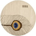 thumbnail image 4 of SAFAVIEH Soho Carleton Peacock Feather Wool Runner Rug, Beige/Brown, 2'6" x 8', 4 of 7