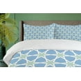 thumbnail image 4 of Ambesonne Moroccan Duvet Cover Sets, Mosaic Roman Stars, 2-King, Green Blue White, 4 of 7