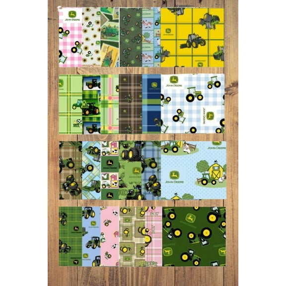 Assorted John Deere Fabric - 1 lb Scrap Bundle