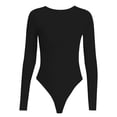 thumbnail image 6 of COMVALUE Long Sleeve Bodysuits for Women Crew Round Neck Basic Stretchy Slim Fit Body Suit Tops 2026 (Black, M), 6 of 6