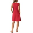 thumbnail image 3 of INSPIRE CHIC Women's Summer Dresses Tank Dress Beach Casual Sleeveless Loose Tshirt Sundress with Pockets XL Red, 3 of 6